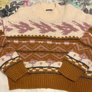 Scotch & Soda Cream and Brown Patterned Sweater